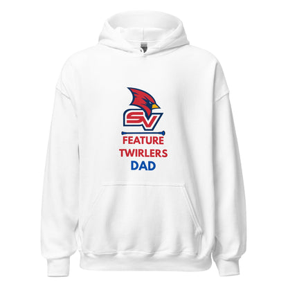 Classic | Hoodie | SVSU Feature twirlers | Dad Logo