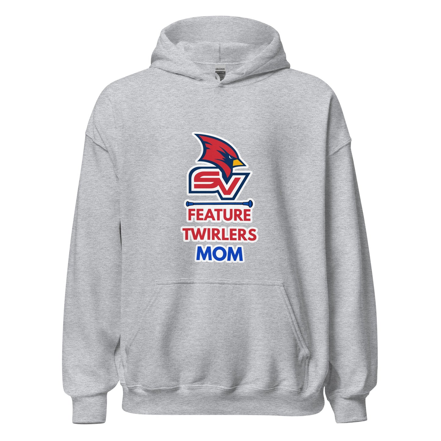 Classic | Hoodie | SVSU Feature twirlers | Mom Logo