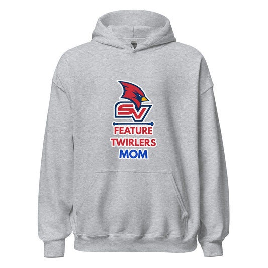Classic | Hoodie | SVSU Feature twirlers | Mom Logo