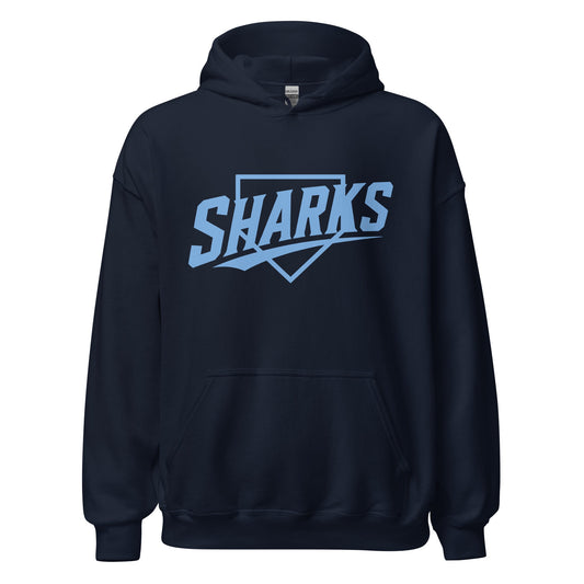 Classic | Hoodie | The Sharks Baseball Team | Crest Logo