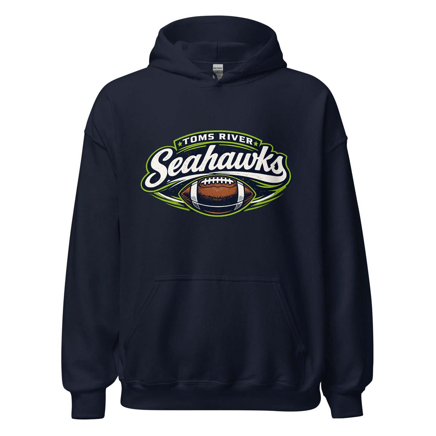 Classic | Hoodie | Toms River Seahawks | Football Emblem Logo