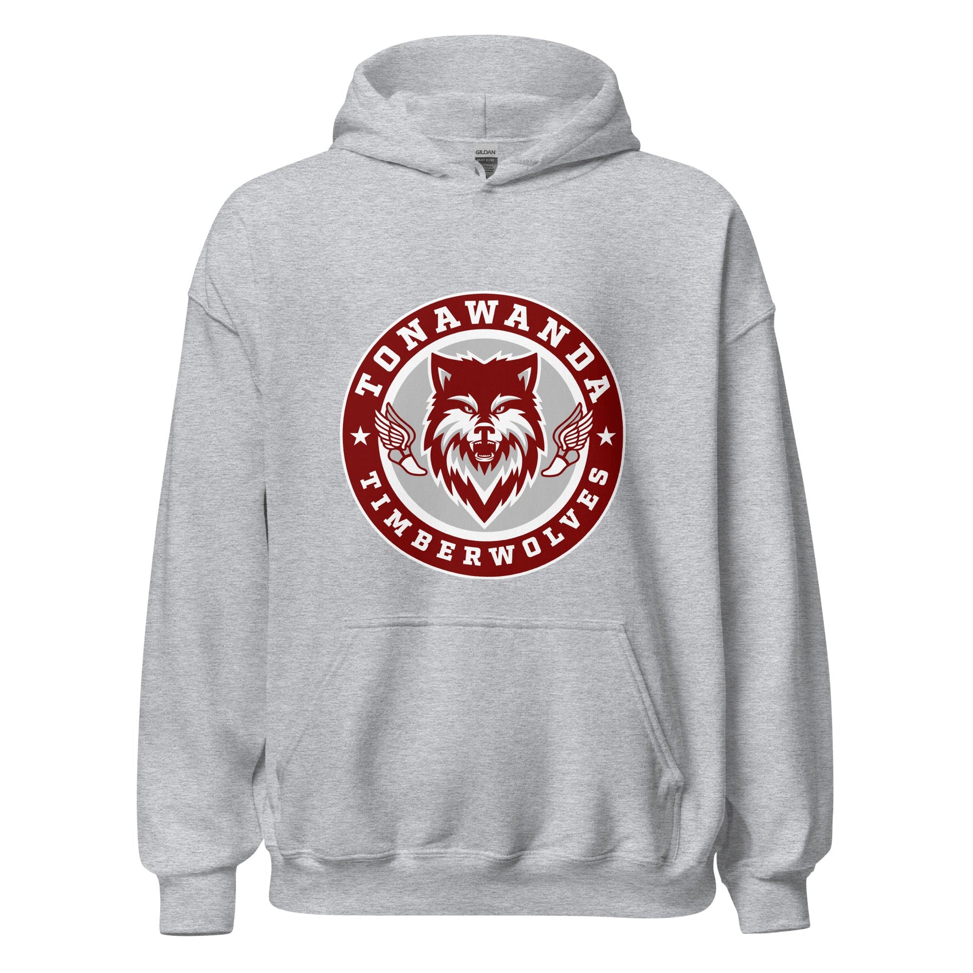 Classic | Hoodie | Tonawanda High School Track and Field | Mascot Badge Logo