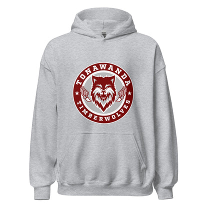 Classic | Hoodie | Tonawanda High School Track and Field | Mascot Badge Logo
