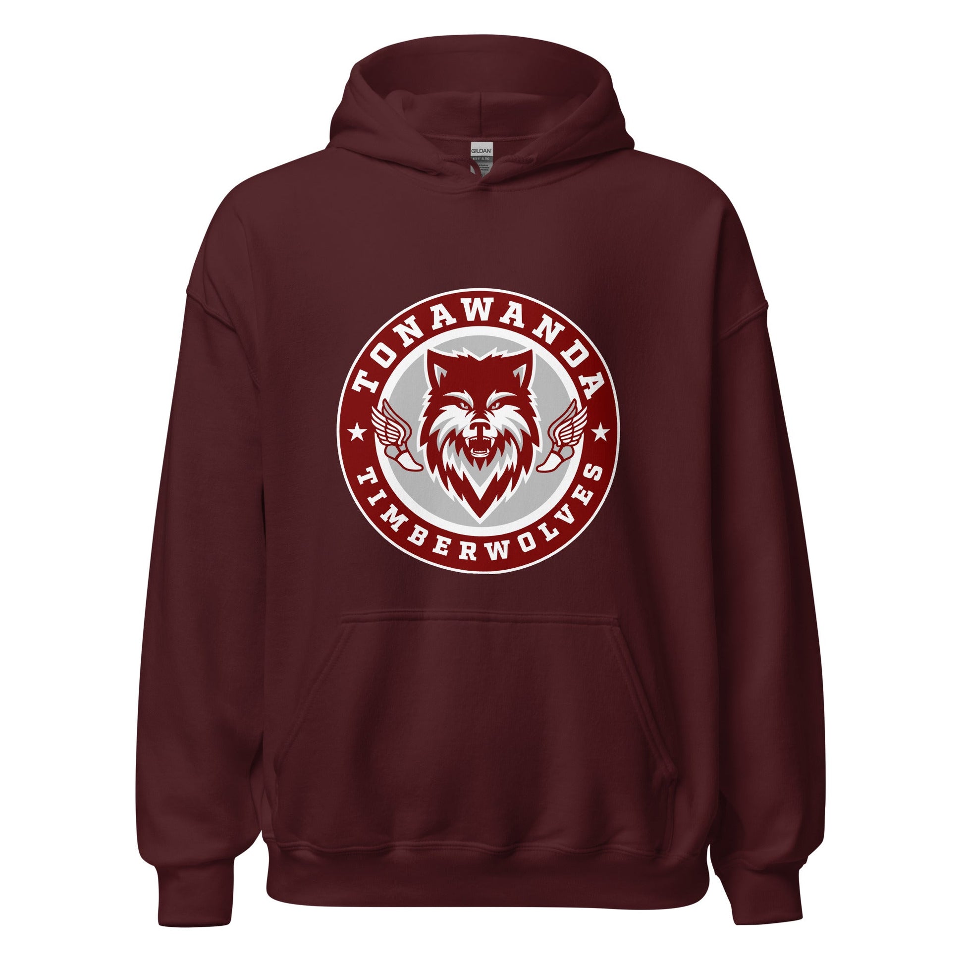 Classic | Hoodie | Tonawanda High School Track and Field | Mascot Badge Logo