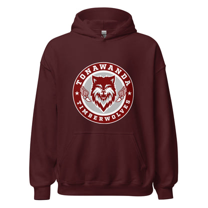 Classic | Hoodie | Tonawanda High School Track and Field | Mascot Badge Logo