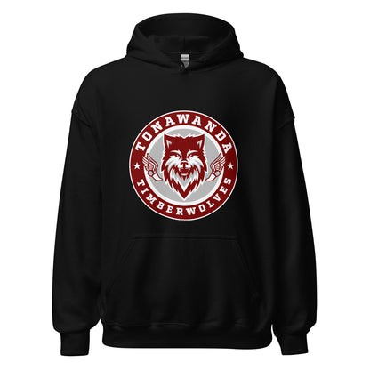 Classic | Hoodie | Tonawanda High School Track and Field | Mascot Badge Logo