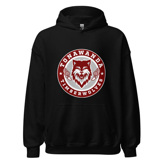 Classic | Hoodie | Tonawanda High School Track and Field | Mascot Badge Logo
