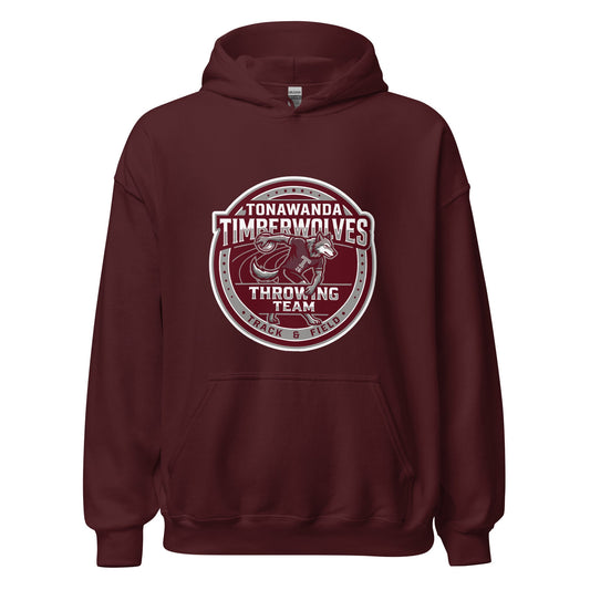 Classic | Hoodie | Tonawanda High School Track and Field | Throwing Team Logo