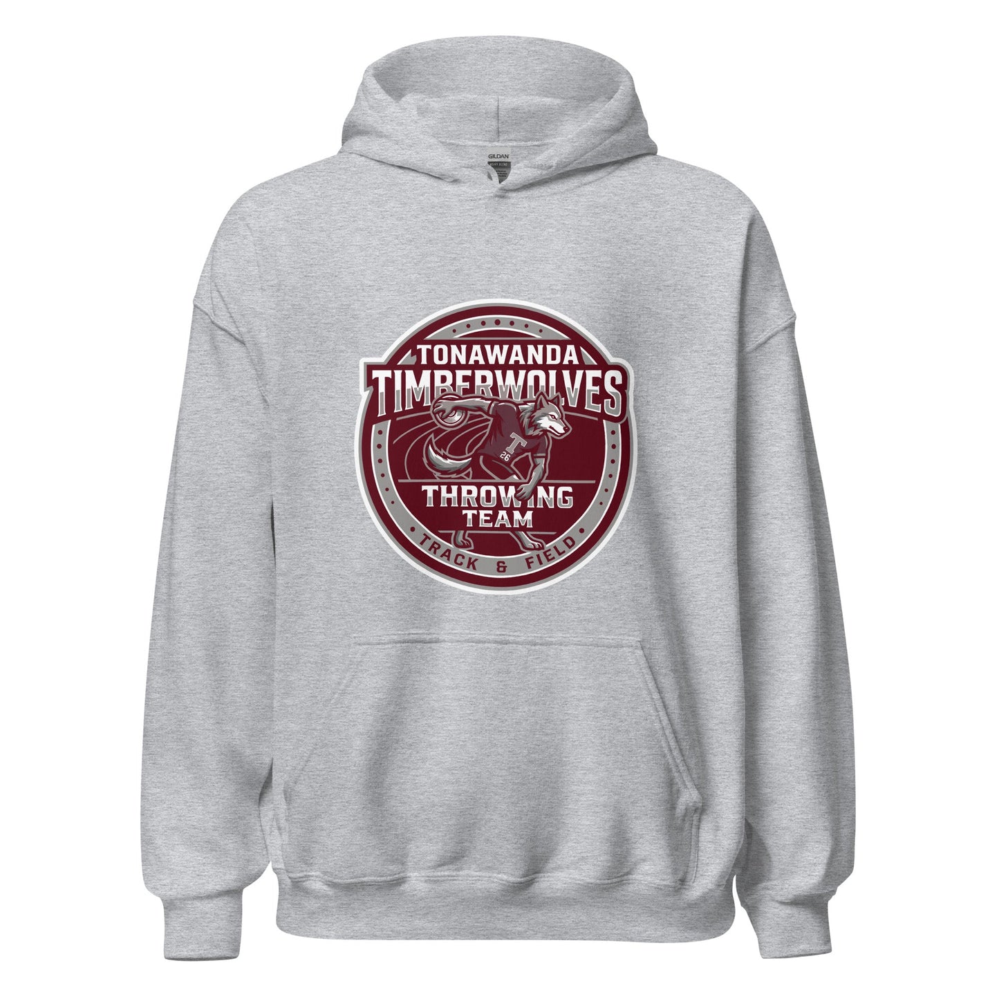 Classic | Hoodie | Tonawanda High School Track and Field | Throwing Team Logo