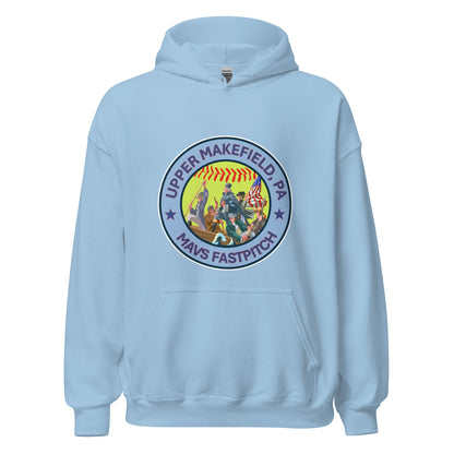 Classic | Hoodie | Upper Makefield Mavs Fastpitch | Crossing Badge Logo