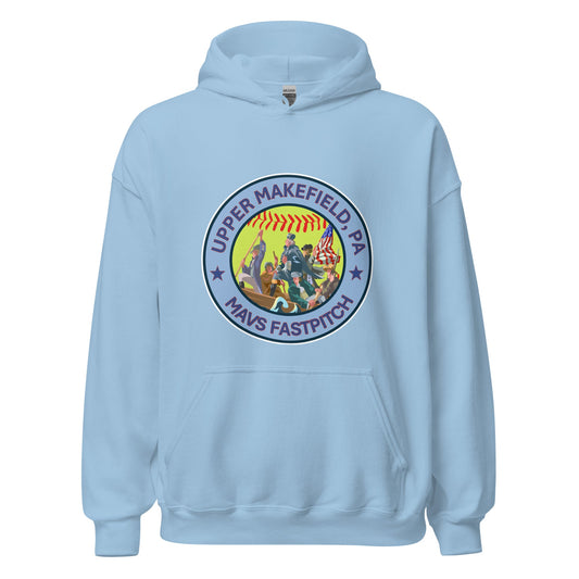 Classic | Hoodie | Upper Makefield Mavs Fastpitch | Crossing Badge Logo