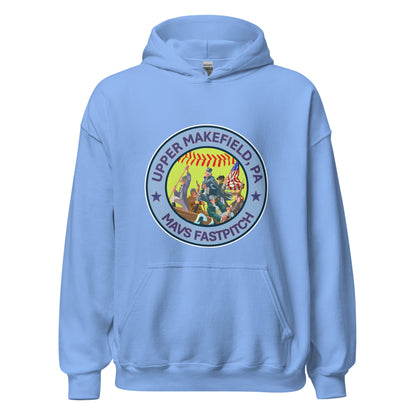 Classic | Hoodie | Upper Makefield Mavs Fastpitch | Crossing Badge Logo