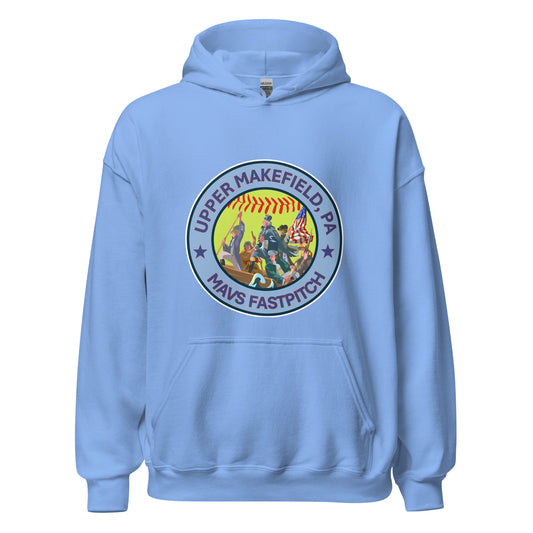 Classic | Hoodie | Upper Makefield Mavs Fastpitch | Crossing Badge Logo