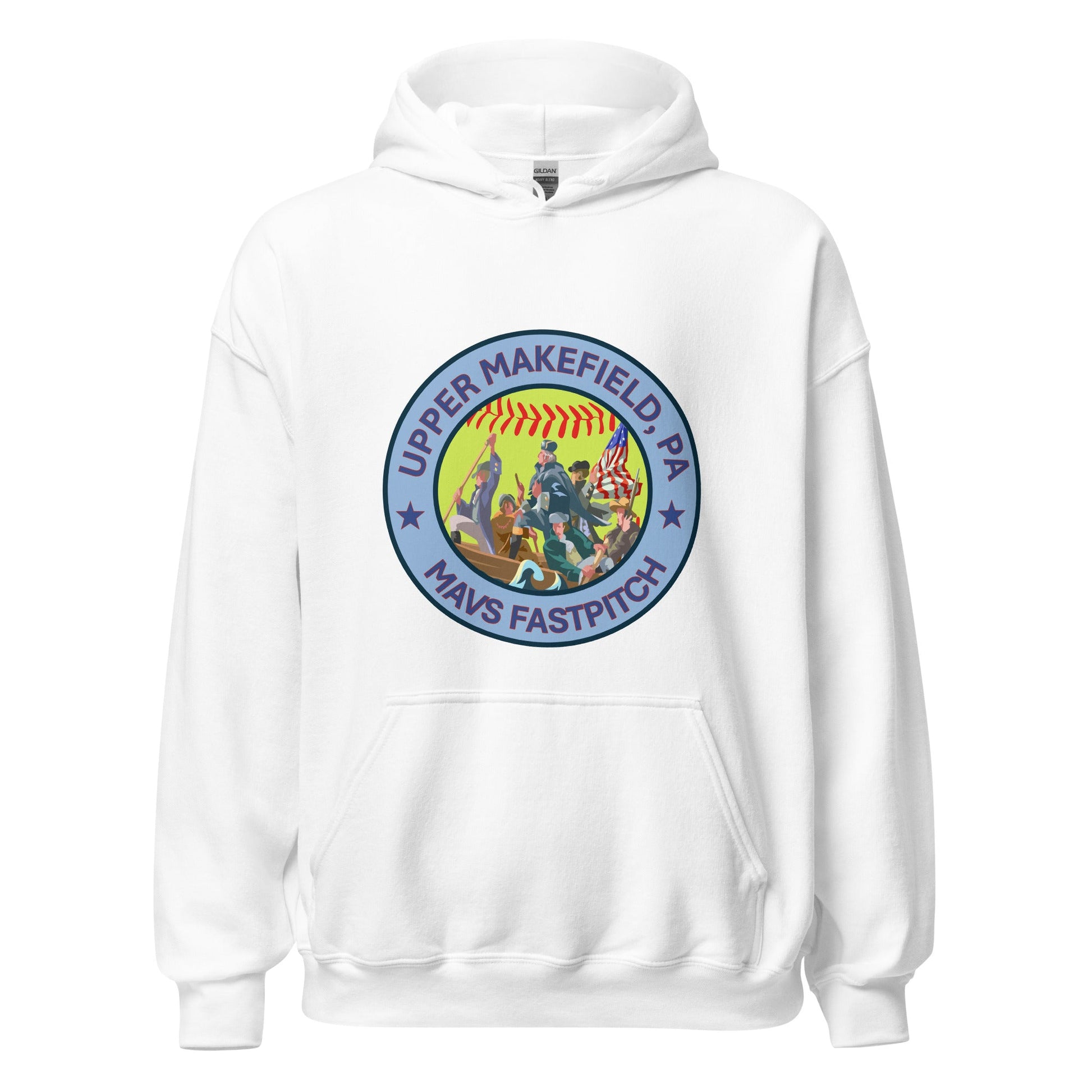 Classic | Hoodie | Upper Makefield Mavs Fastpitch | Crossing Badge Logo