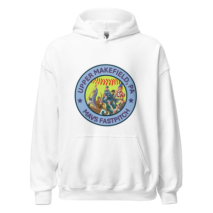 Classic | Hoodie | Upper Makefield Mavs Fastpitch | Crossing Badge Logo