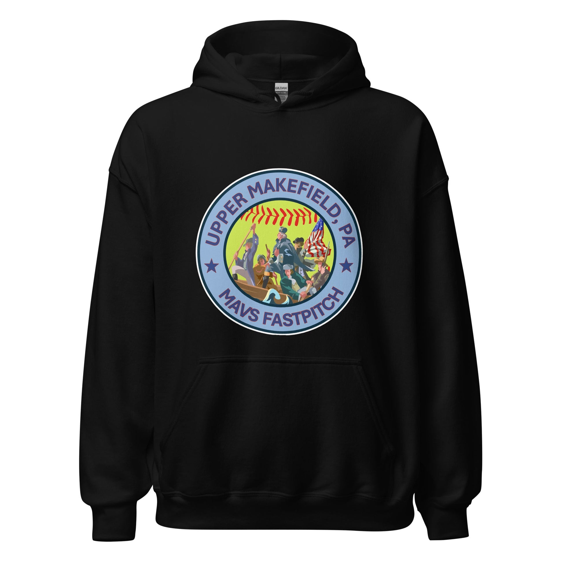 Classic | Hoodie | Upper Makefield Mavs Fastpitch | Crossing Badge Logo