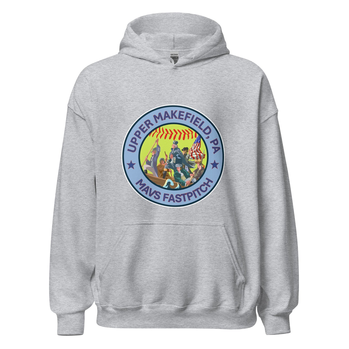 Classic | Hoodie | Upper Makefield Mavs Fastpitch | Crossing Badge Logo