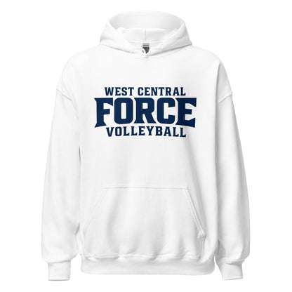 Classic | Hoodie | West Central Force Volleyball | Blue Logo