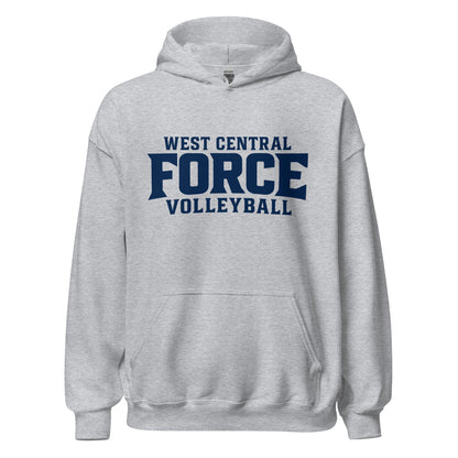 Classic | Hoodie | West Central Force Volleyball | Blue Logo
