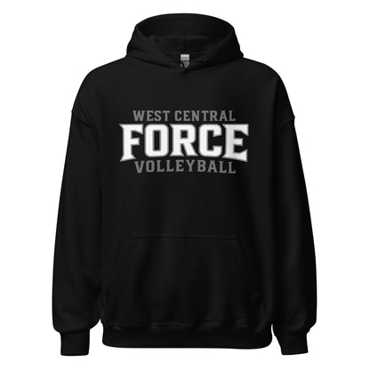 Classic | Hoodie | West Central Force Volleyball | Grey Logo