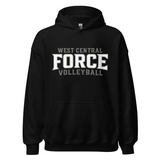 Classic | Hoodie | West Central Force Volleyball | Grey Logo