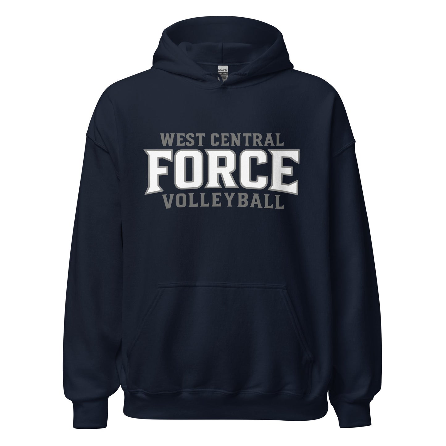 Classic | Hoodie | West Central Force Volleyball | Grey Logo