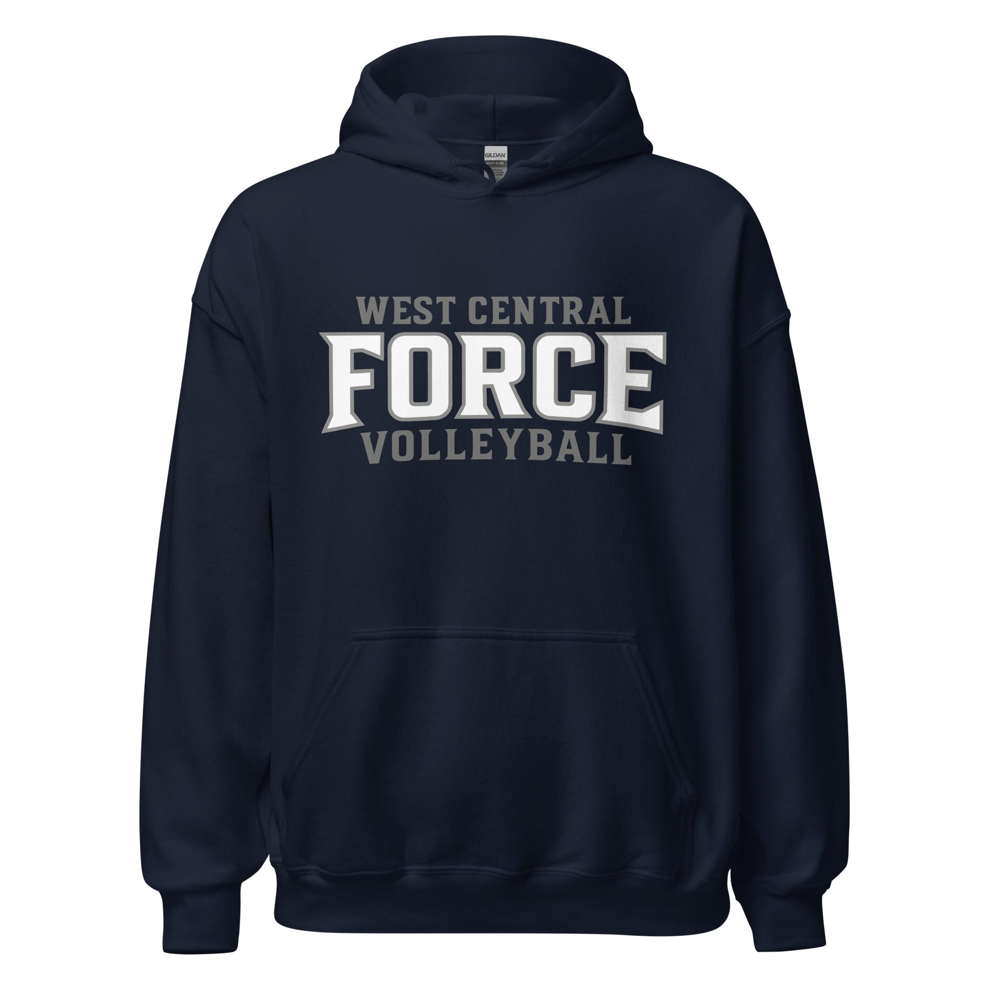 Classic | Hoodie | West Central Force Volleyball | Grey Logo