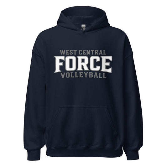 Classic | Hoodie | West Central Force Volleyball | Grey Logo