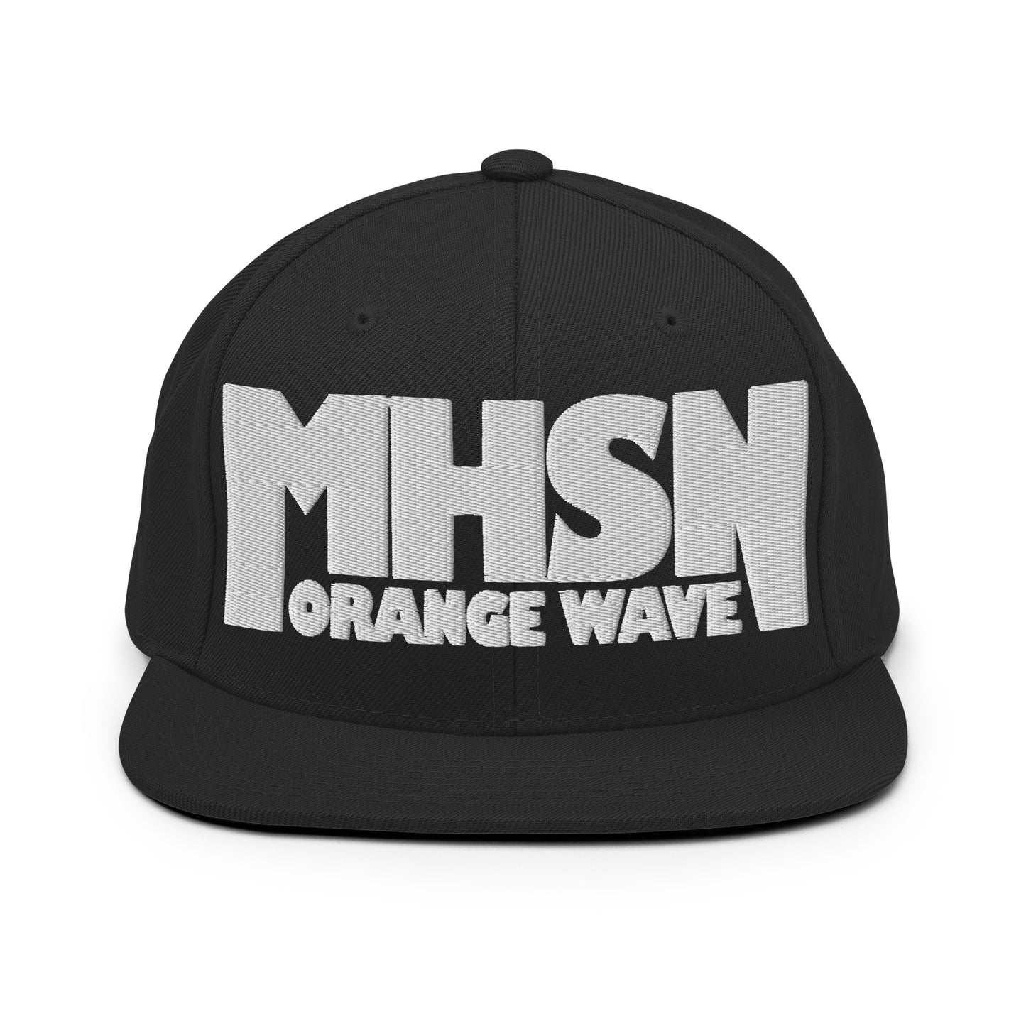 Snapback Hat | Orange Wave Marching Band | Crest (Variant) Logo