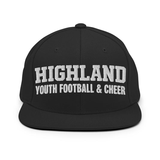 Snapback Hat | Highland youth football and cheer | Emblem Logo