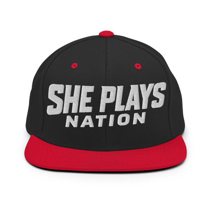 Snapback Hat | She Plays Nation | Script Logo