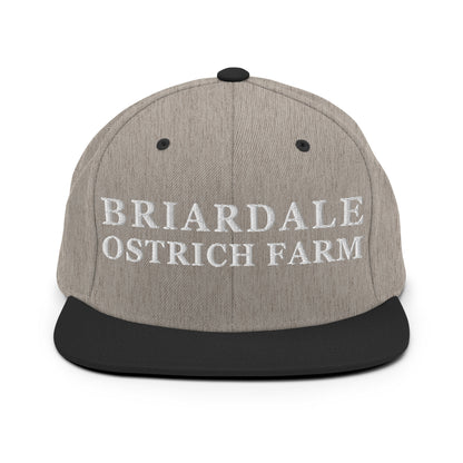 Snapback Hat | Briardale Ostrich Farm | Script Logo