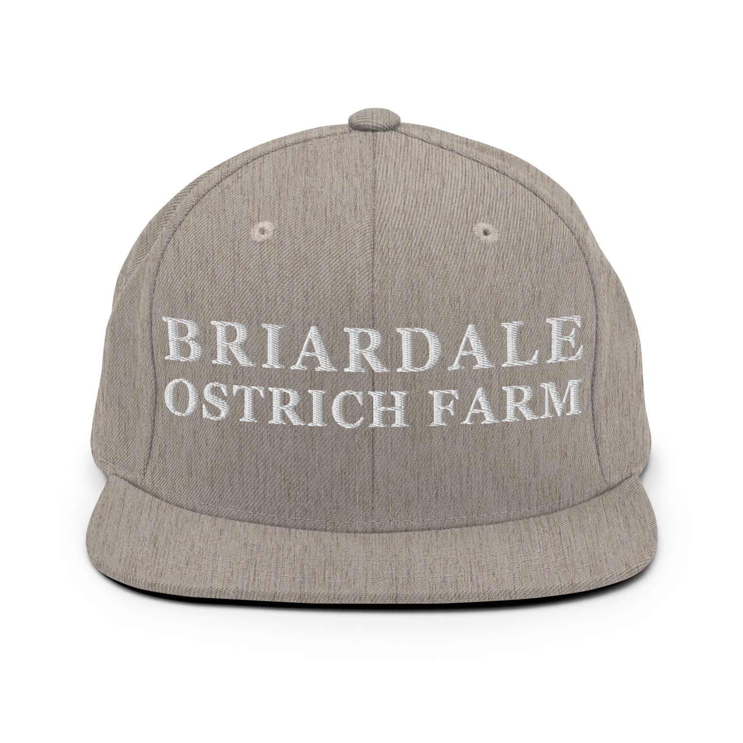 Snapback Hat | Briardale Ostrich Farm | Script Logo