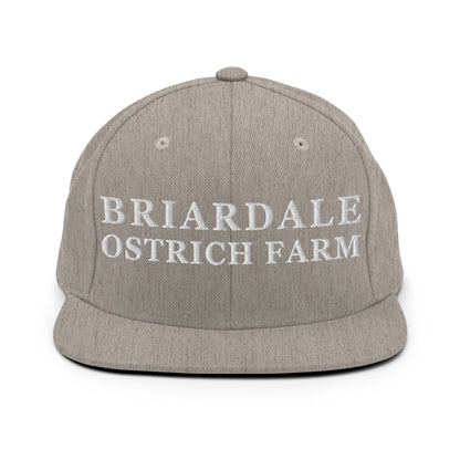 Snapback Hat | Briardale Ostrich Farm | Script Logo