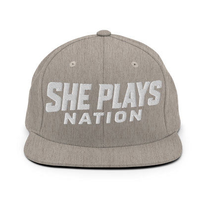Snapback Hat | She Plays Nation | Script Logo