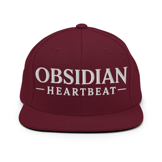 Snapback Hat | Obsidian Heartbeat | Pulse Athletics Logo