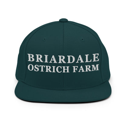Snapback Hat | Briardale Ostrich Farm | Script Logo