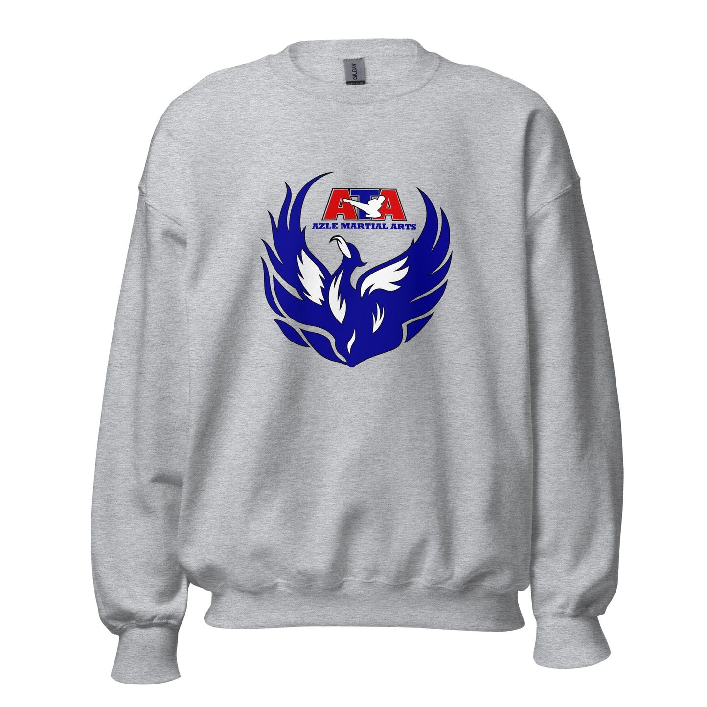 Classic | Sweatshirt | Azle Martial Arts | Blue Fire Crest Logo
