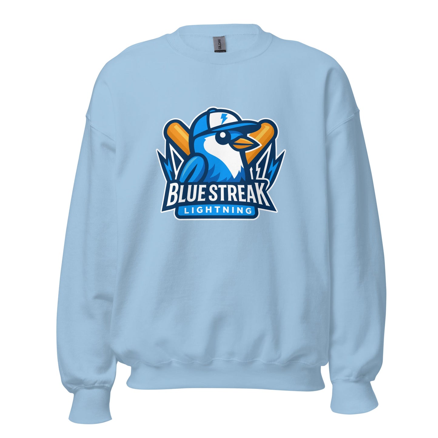 Classic | Sweatshirt | Blue Streak Lightning | Mascot Logo