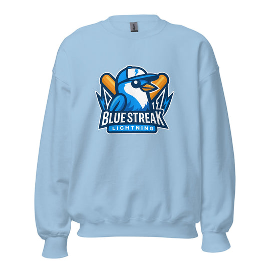 Classic | Sweatshirt | Blue Streak Lightning | Mascot Logo