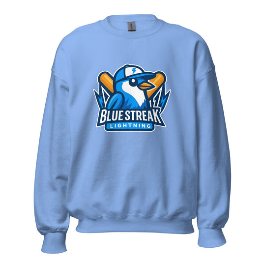 Classic | Sweatshirt | Blue Streak Lightning | Mascot Logo