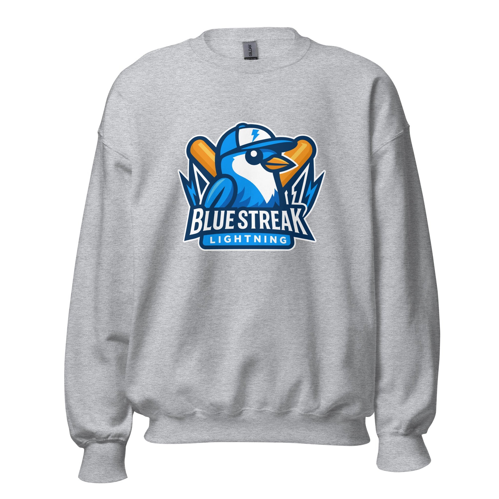 Classic | Sweatshirt | Blue Streak Lightning | Mascot Logo