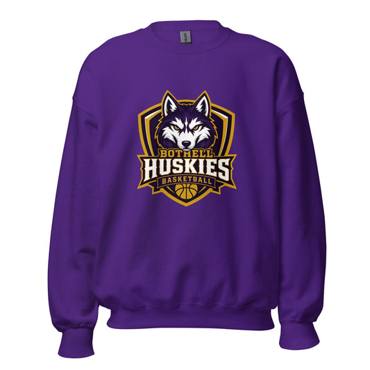 Classic | Sweatshirt | Bothell Huskies Youth Basketball | Shield Logo