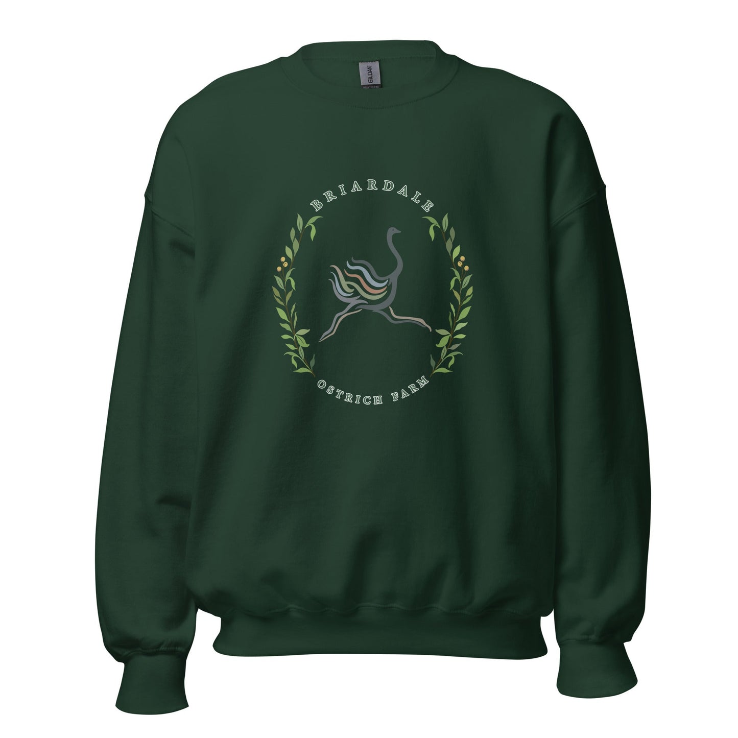 Classic | Sweatshirt | Briardale Ostrich Farm | Crest Logo