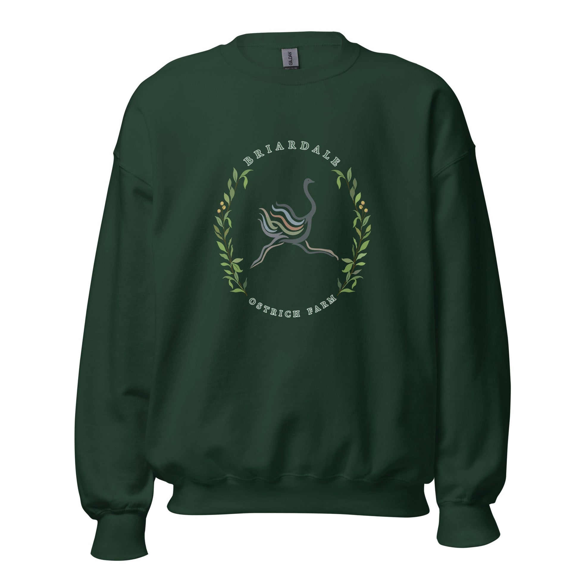 Classic | Sweatshirt | Briardale Ostrich Farm | Crest Logo