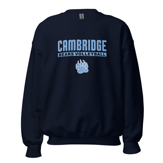 Classic | Sweatshirt | Cambridge Volleyball | Script Paw Logo