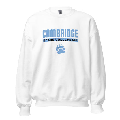 Classic | Sweatshirt | Cambridge Volleyball | Script Paw Logo