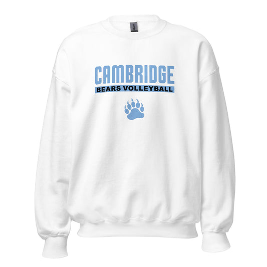 Classic | Sweatshirt | Cambridge Volleyball | Script Paw Logo