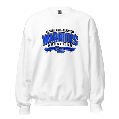 Classic | Sweatshirt | Clear Lake - Clayton Wrestling | Warrior Crest Logo