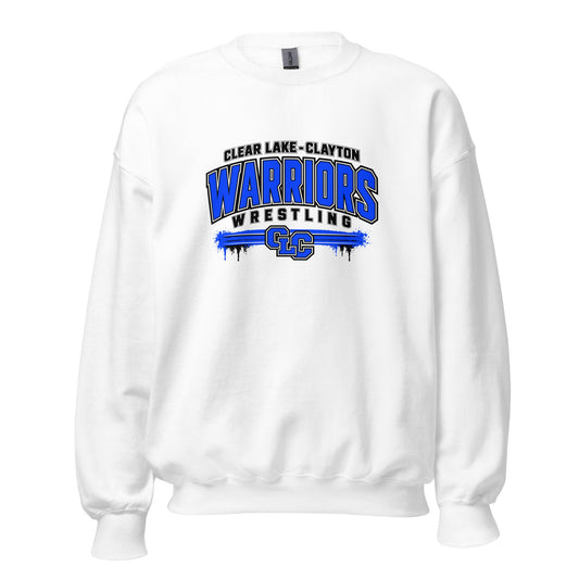 Classic | Sweatshirt | Clear Lake - Clayton Wrestling | Warrior Crest Logo